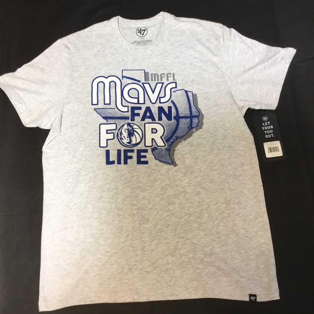 47 Brand Dallas Mavericks SS Tee SZ L NWT #1587